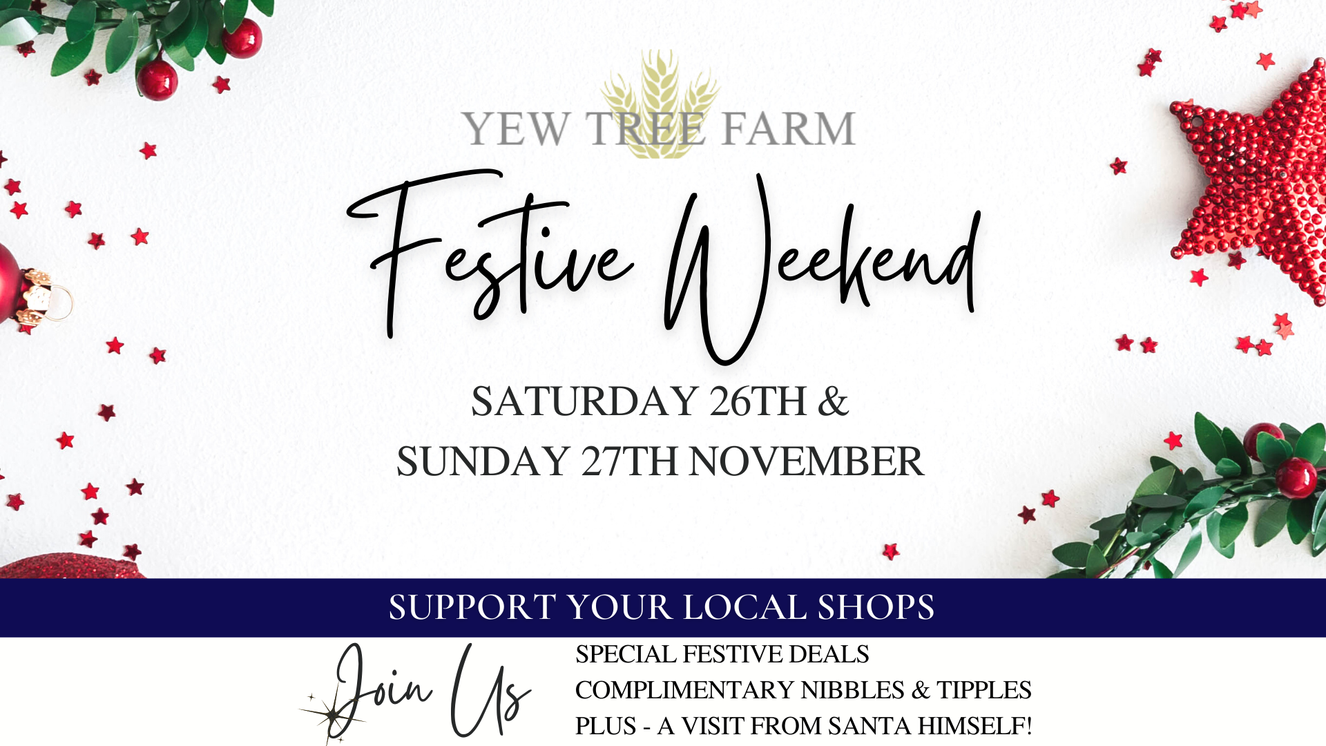 Festive Shopping Weekend Event Yew Tree Farm Wootton Wawen